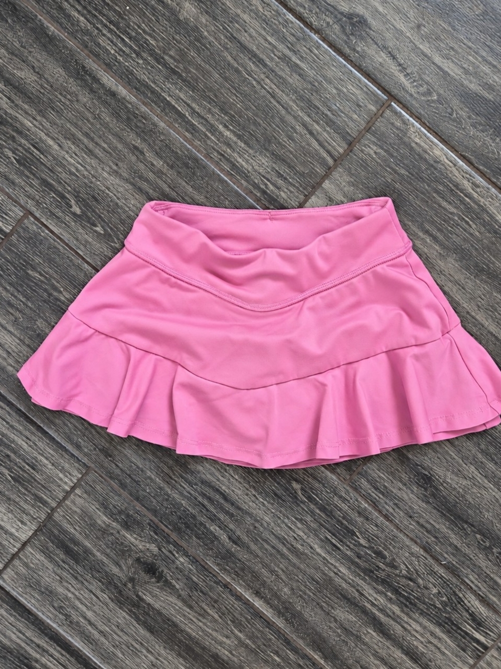 Girls XS 4/5 Pink Ruffle Athletic Tennis Skort Built-In Shorts
